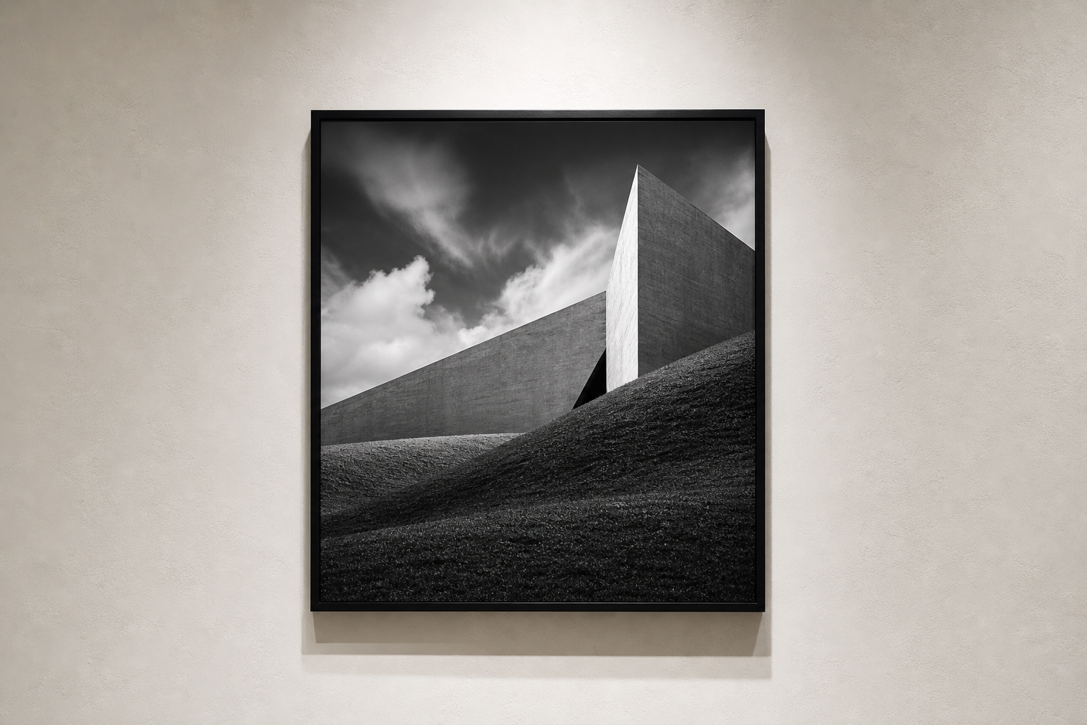 Tirage fine-art en noir et blanc encadré